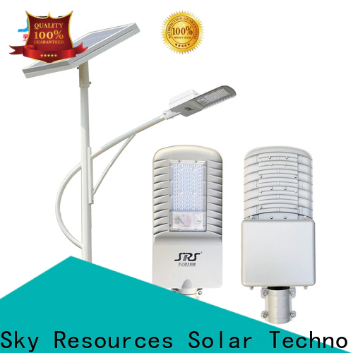 SRS 90w solar powered pole lamps configuration for school
