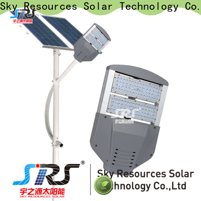 SRS 104w solar powered street lights design factory for home