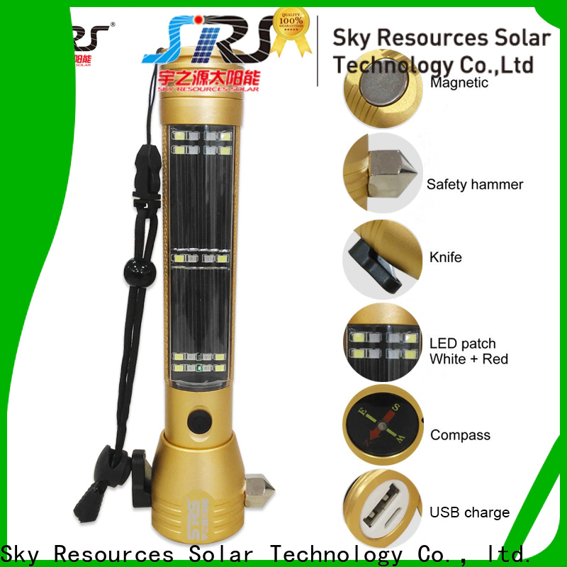 SRS emergency solar lite flashlight manufacturers