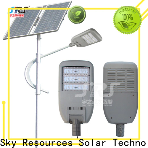 SRS solar solar led street light pole manufacturers for shed