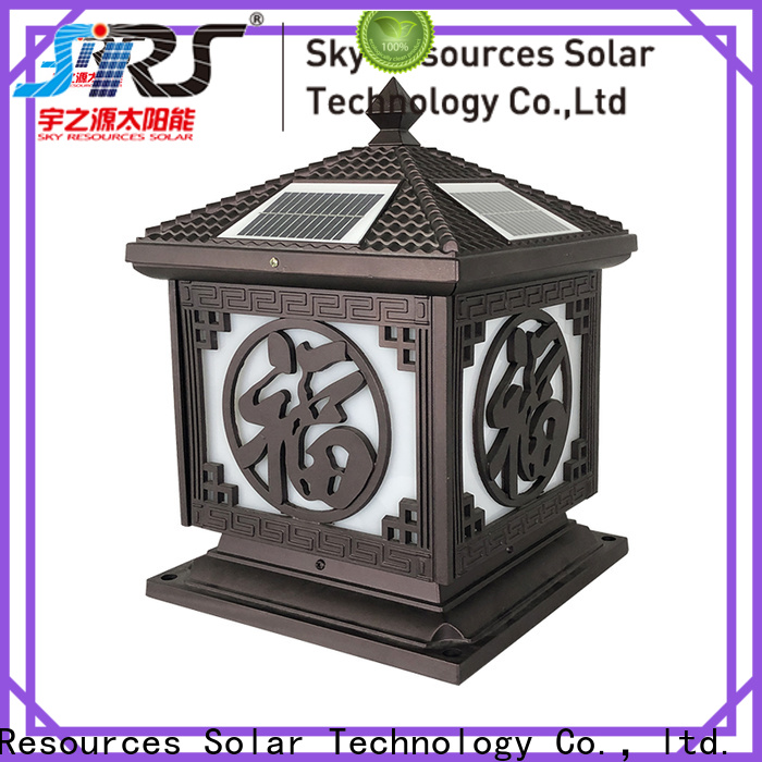 SRS garden outdoor solar pedestal lights for business for home use