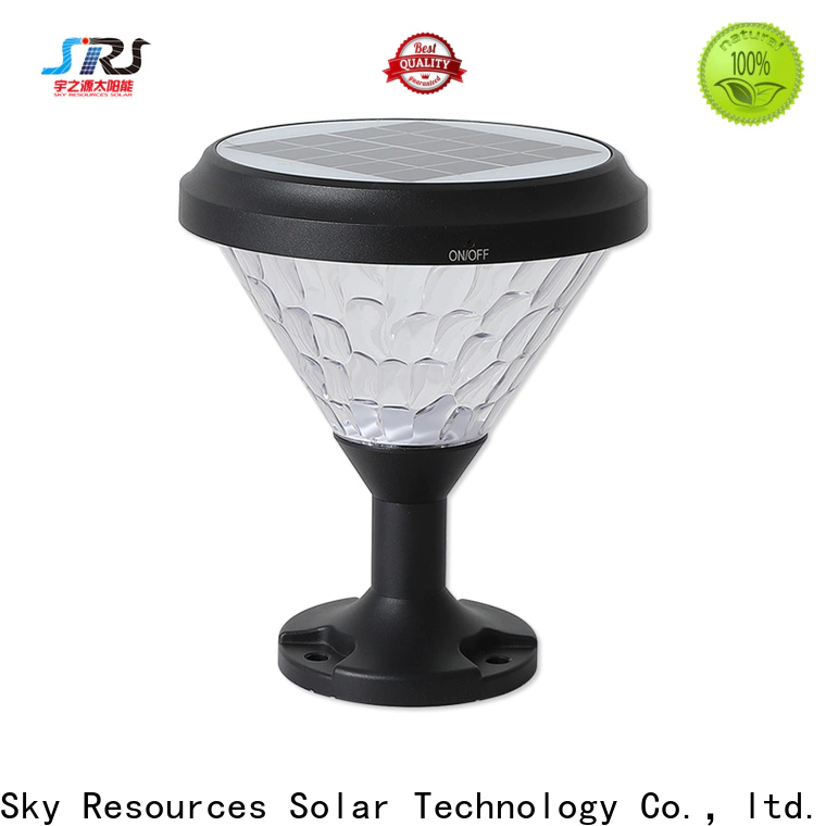 SRS columns solar powered post top lights factory for inside