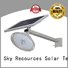bifacial solar street light with panel and battery with battery for fence post