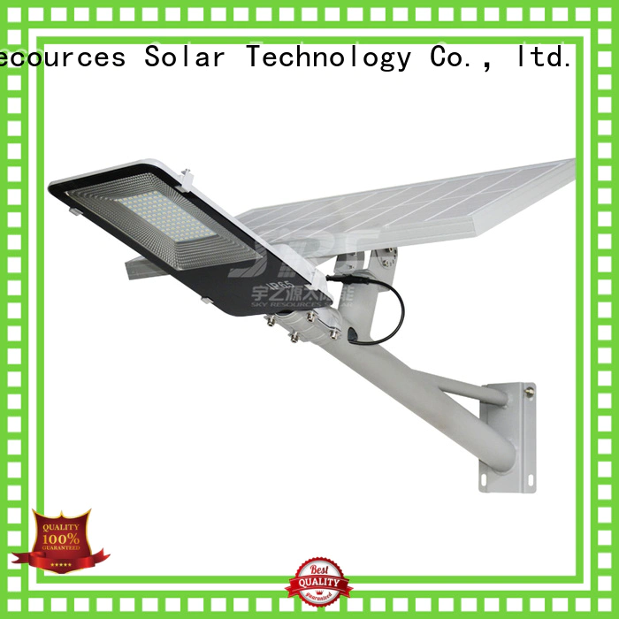 install solar street light with panel and battery configuration for garden