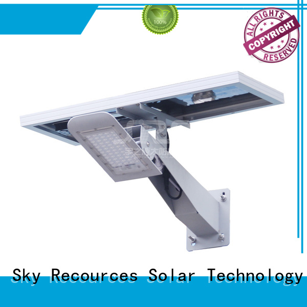 SRS semi-integrated solar street light diagram for school