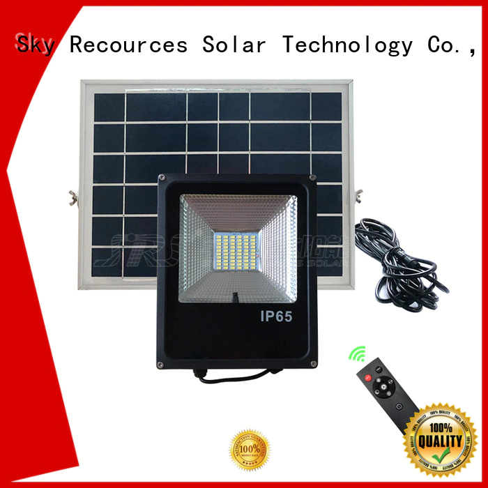 SRS solar powered outdoor flood lights project for home use