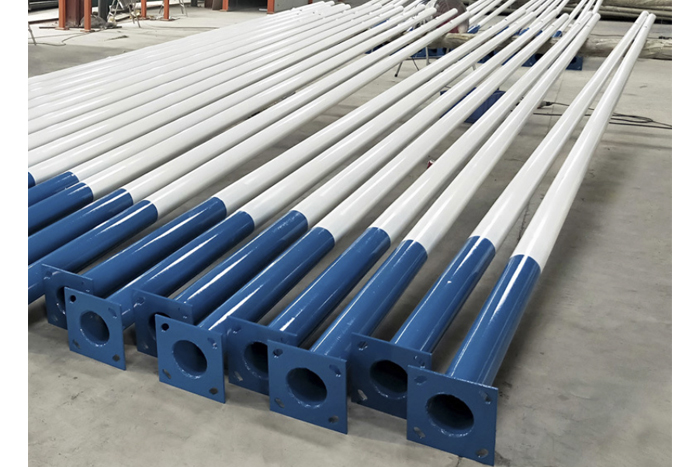 Hot dip galvanized lamp pole