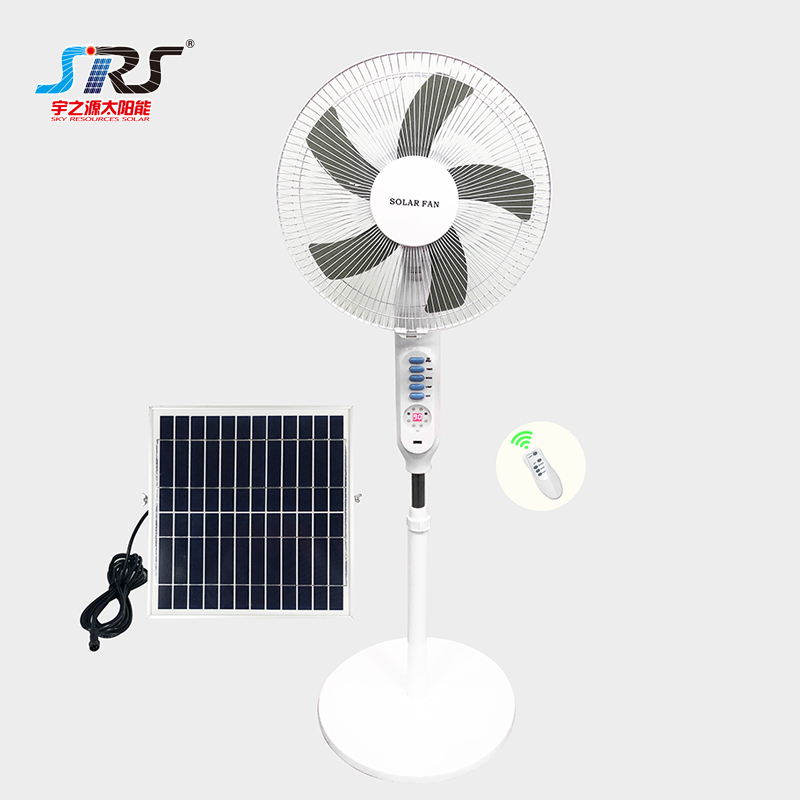 New Product 12V DC Fan Blades16 inch Stand Solar Fans YZY-PVY-042