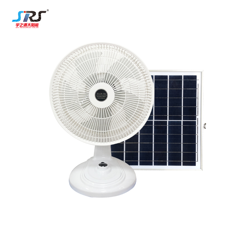 solar powered fan with battery and solar panel for camping YZY-PVY-041