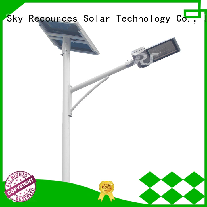SRS install luminous solar street light diagram for garden