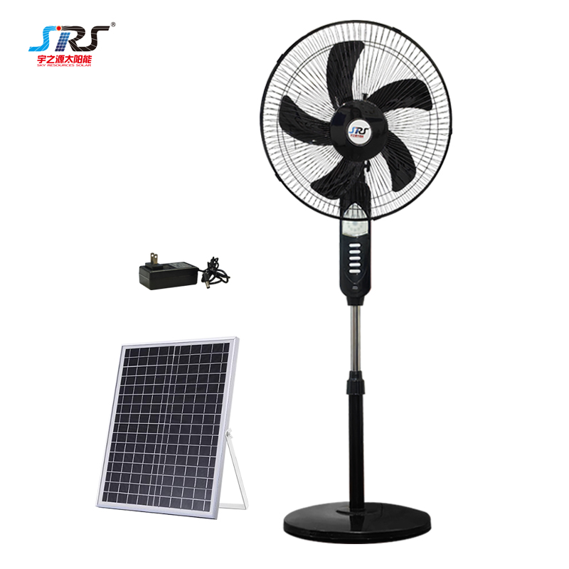 Hot Sale 16 Inch Standing Fan Solar Panel Cheap Price Rechargeable  YZY-PVY-050