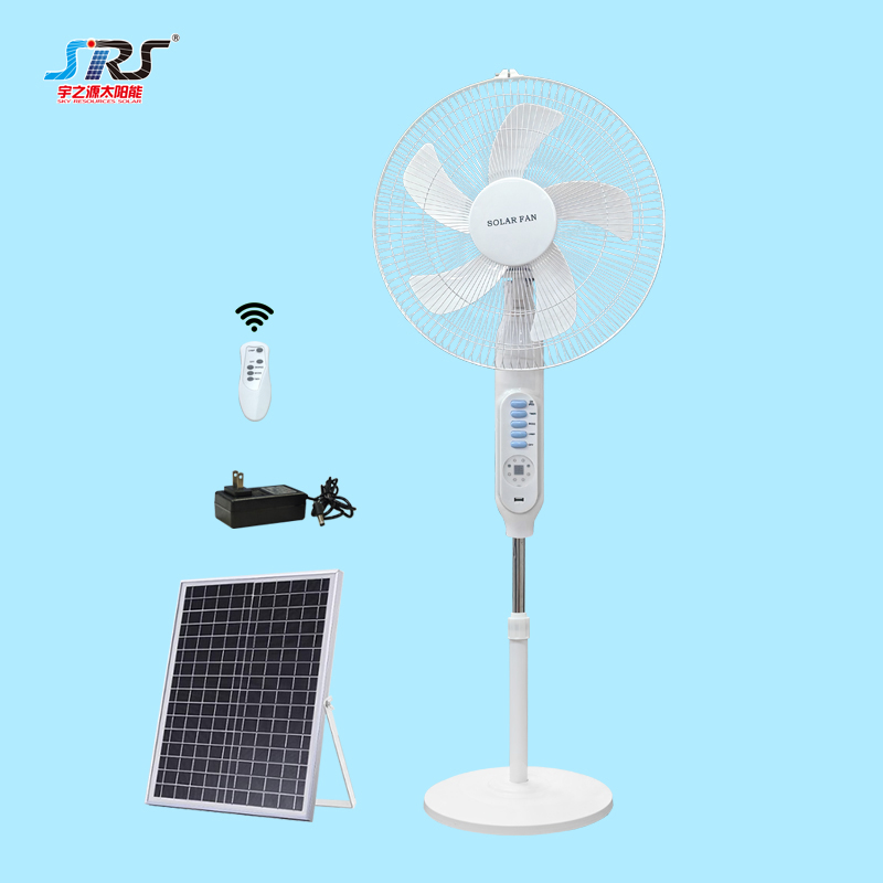 New Product 12V DC Fan Blades16 inch Stand Solar Fans YZY-PVY-042