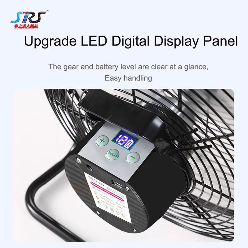 Outdoor Portable Solar Fan Without electricity bill for home camping YZY-PVY-049