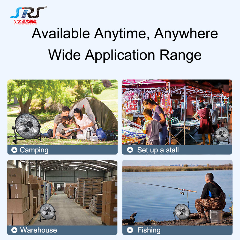 Outdoor Portable Solar Fan Without electricity bill for home camping YZY-PVY-049