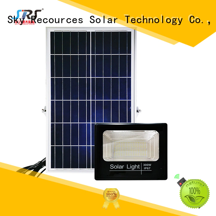 SRS advantages of commercial solar flood lights project for home use