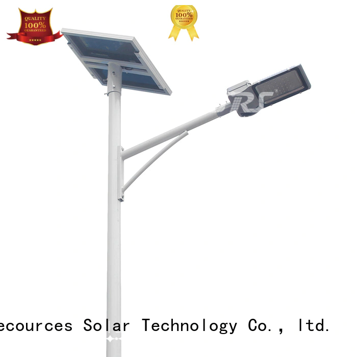 SRS solar street light with panel and battery configuration for flagpole