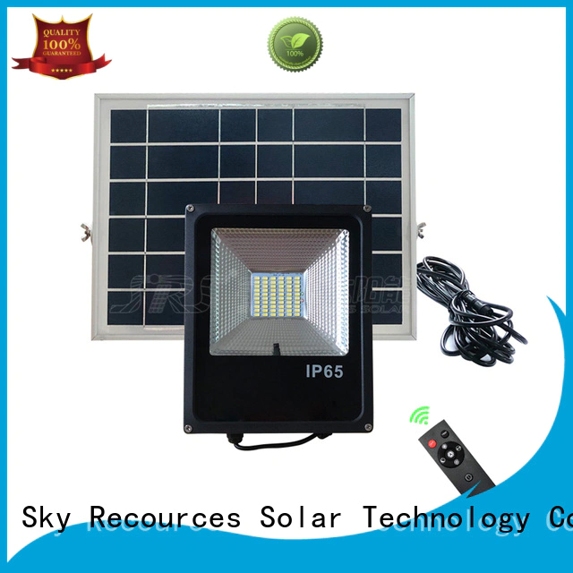SRS advantages of brightest solar flood lights outdoor certification‎ for village
