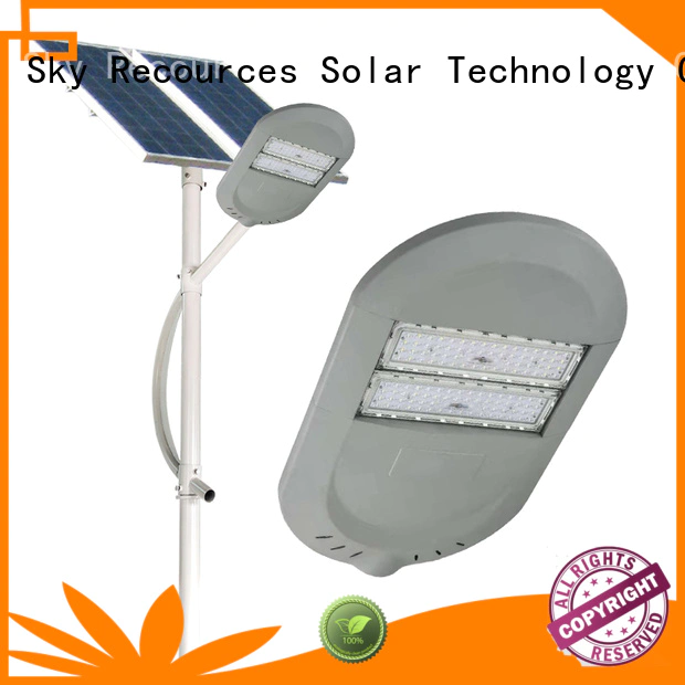 SRS solar street light post manufaturer for outside