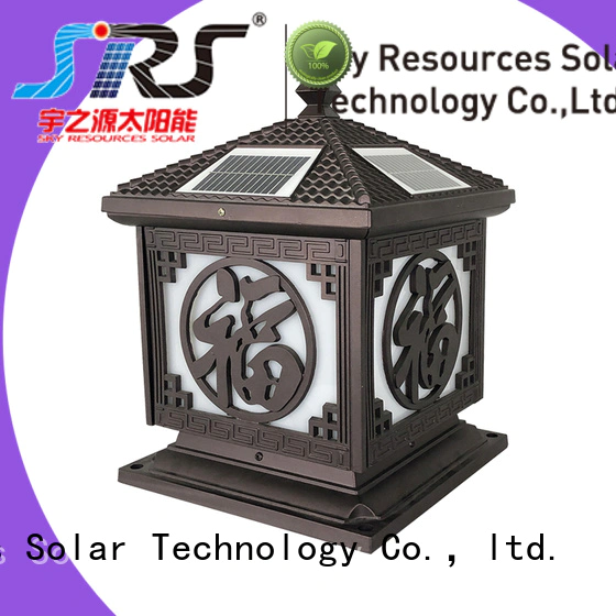 SRS Top round post solar lights supply for pathway