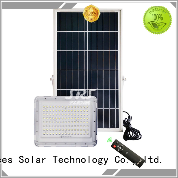 SRS bifacial solar powered flood lights project for village