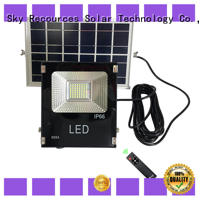 SRS integrated solar power flood lights project for outside